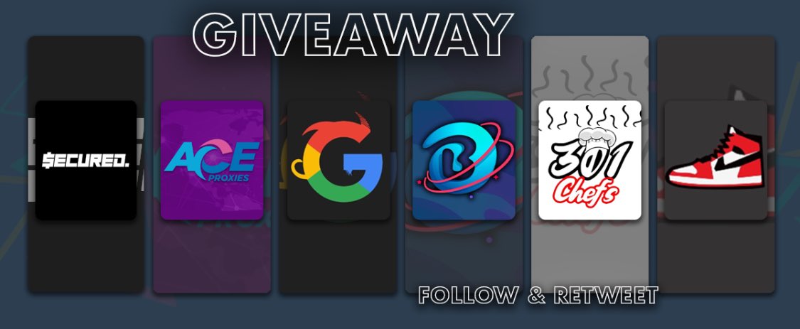 🎉 GIVEAWAY 🎉

2x <a href="/_secured/">Secured</a> Memberships
1x <a href="/AceProxies/">Ace Proxies</a> 1GB Resi Data
1x <a href="/BroltTools/">BroltTools</a> Weekly Key
1x <a href="/snkrooo/">SNKROOO</a> Key
1x <a href="/301Chefs/">301Chefs</a> Membership
2x <a href="/GoatedGmails/">Goated Gmails</a> 0.9 Gmails

Rules:

Follow all Accounts ✅
Retweet 🔄

Goodluck - Ends in 48 hours 👀