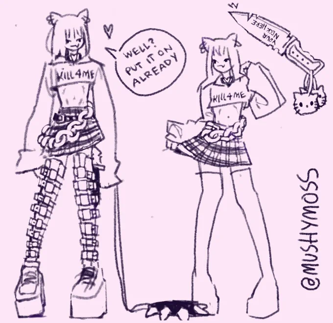 Also I'm gunna try uploading work in progress stuff here because someone told me they would like that 😳 so here's a ref sheet for my OC Lilith I'm working on #wip 
