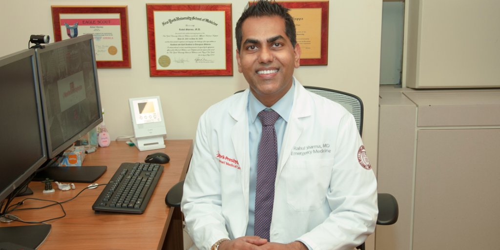 Join us in congratulating #NYP &amp; <a href="/WeillCornell/">Weill Cornell Medicine</a>'s <a href="/DrSharma_NY/">Dr. Rahul Sharma</a> for receiving @ACEPNow's Innovative Change in Practice Management Award for his innovative approach to emergency medicine. Learn more: nyphosp.co/3jqTTBo