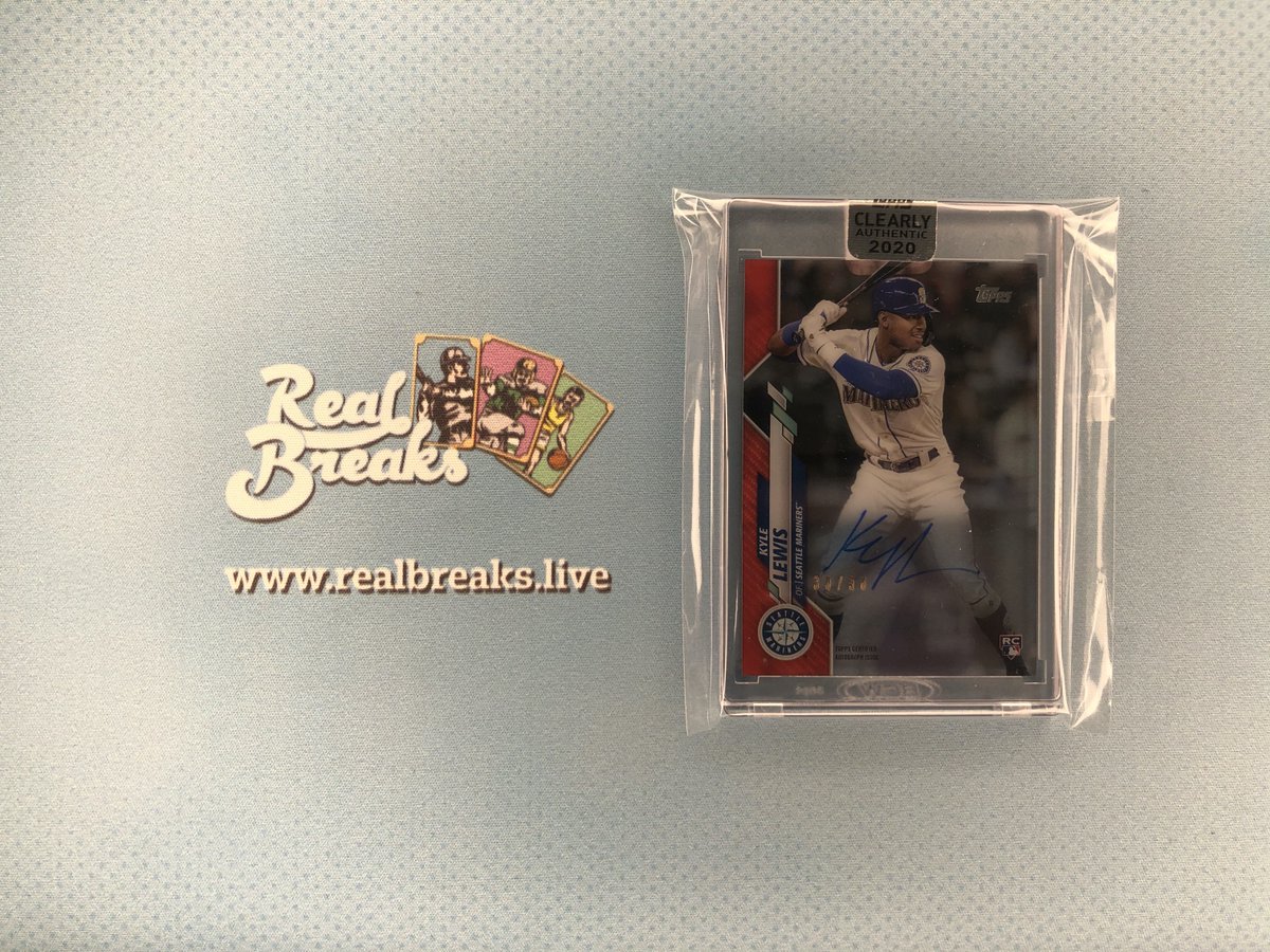 RealBreaksLive's tweet photo. 2020 Topps Clearly Authentic Kyle Lewis Red Auto /50
.
.
.
@Topps #realbreaks #boompoodle #topps #toppsbaseball #clearlyauthentic #toppsclearlyauthentic #casebreak #groupbreak #mlb #baseball #baseballcards #rookie #rookiecard #kylelewis #mariners #marinersbaseball https://t.co/KBmUqzRO2k