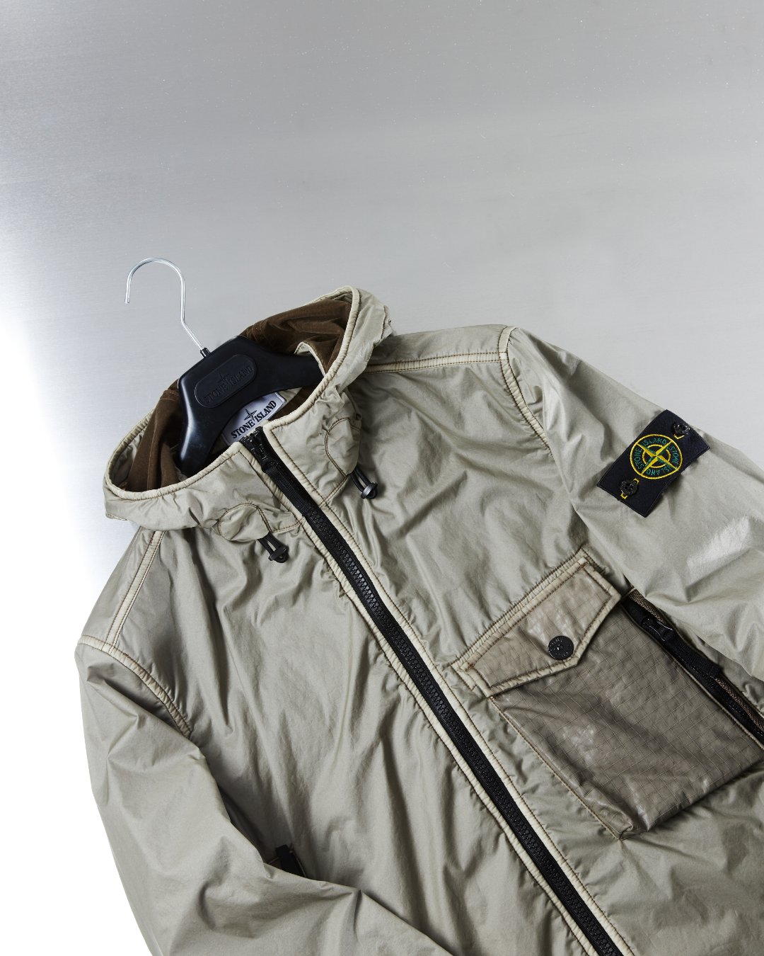 Stone island lamy online flock hooded jacket