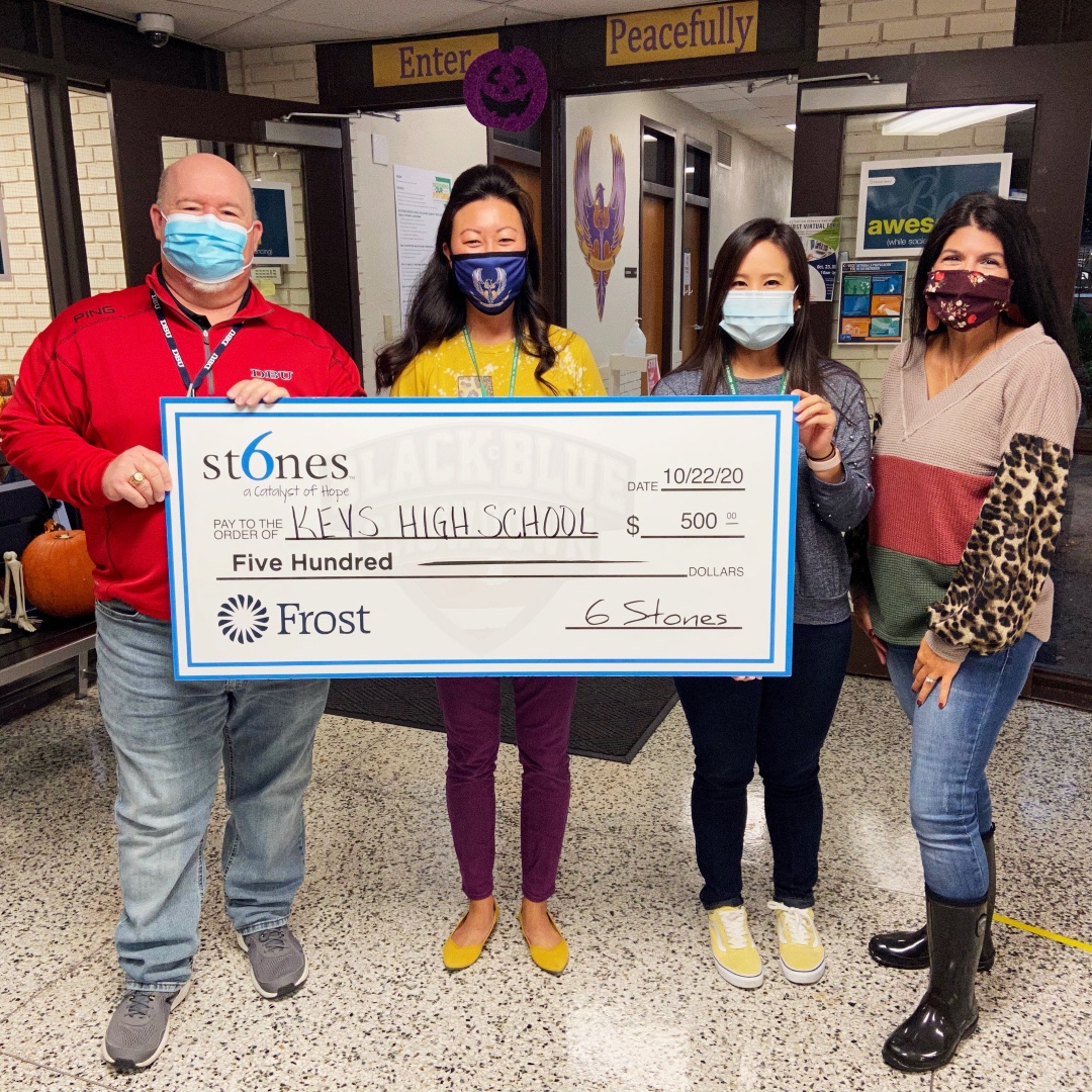 6stones's tweet photo. CONGRATULATIONS to our Black &amp; Blue Second Place Elementary School Winner, Donna Park Elementary! And a special shout out to KEYS High School for an incredible participation award of 44.35 items per student. THANK YOU for being a catalyst of Hope in our community! https://t.co/fXHA5NZF2a