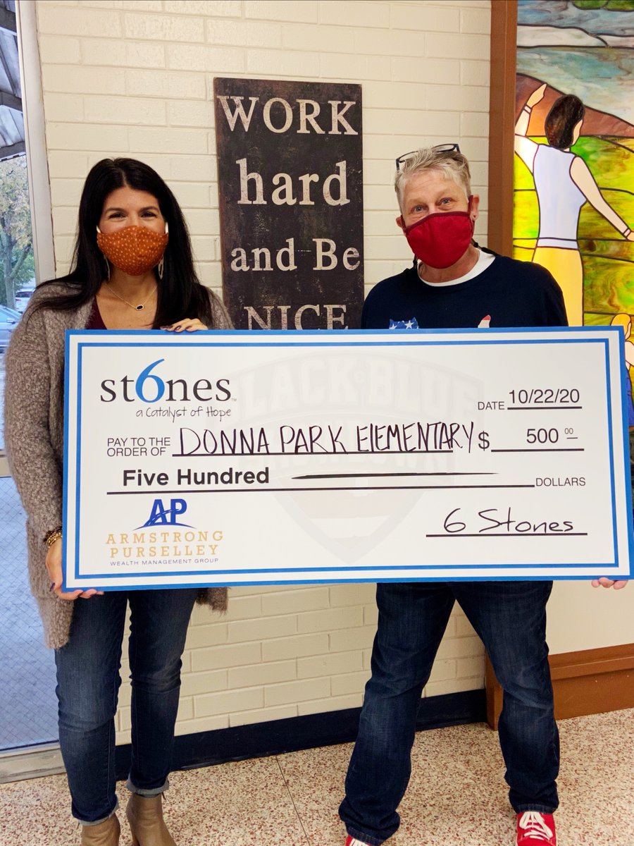 6stones's tweet photo. CONGRATULATIONS to our Black &amp; Blue Second Place Elementary School Winner, Donna Park Elementary! And a special shout out to KEYS High School for an incredible participation award of 44.35 items per student. THANK YOU for being a catalyst of Hope in our community! https://t.co/fXHA5NZF2a