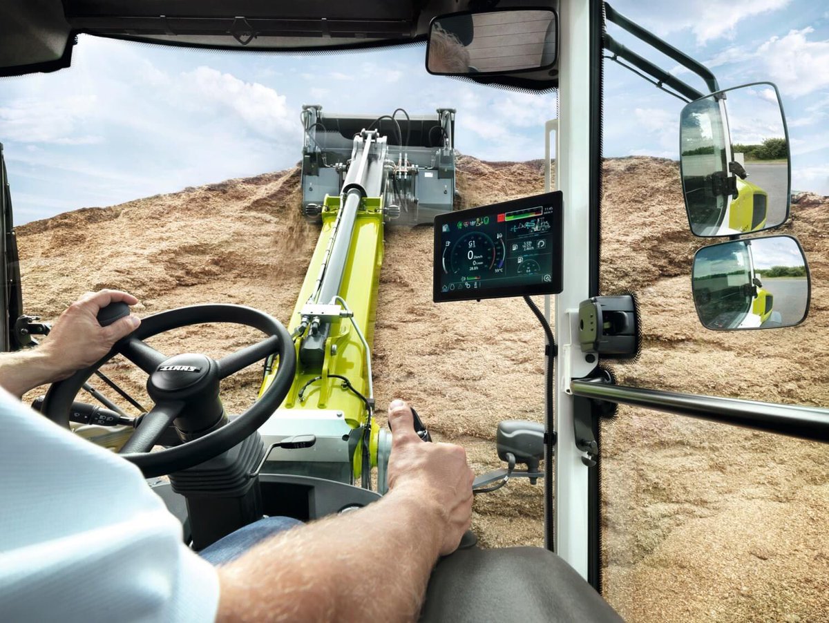 CLAAS_UK's tweet photo. The new cab on our #TORION 738 T SINUS wheel loader is easy to access, intuitive to use with the new 9" touchscreen and provides superb visibility.  

Find out more: https://t.co/HjgsAn4CRc https://t.co/fpYmpxyNI5