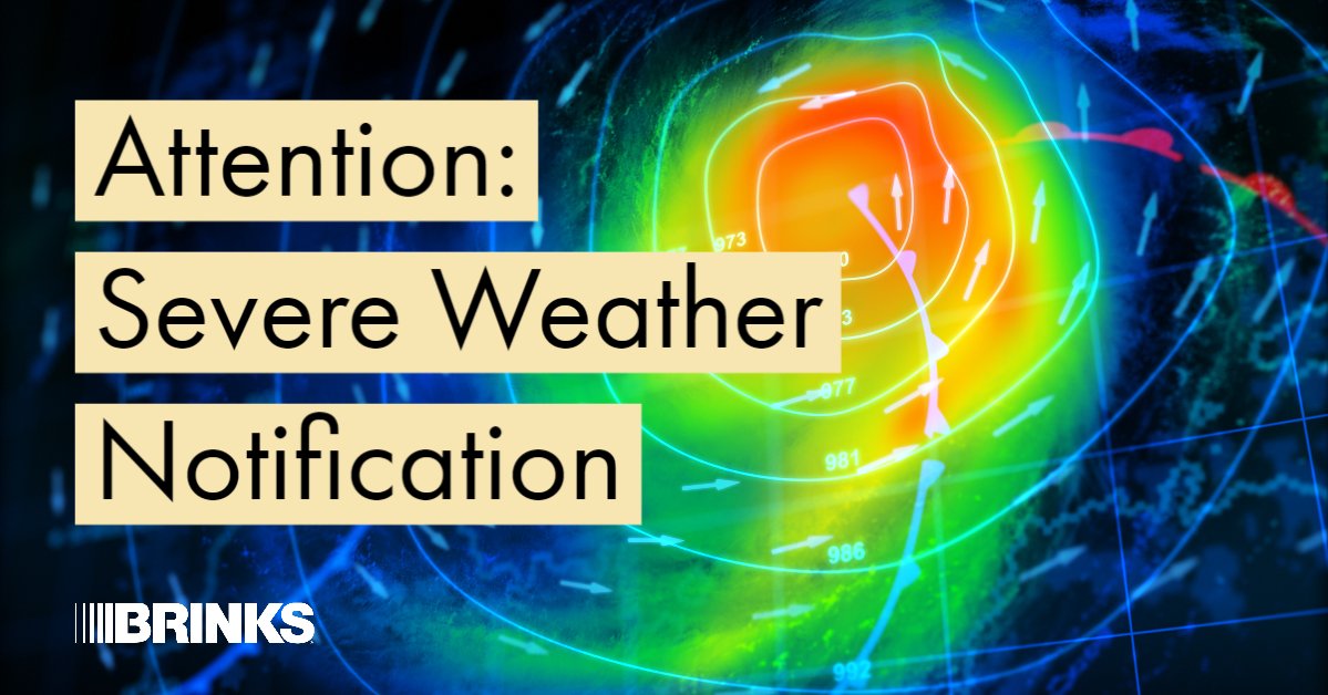 We are now taking steps to prepare for potential disruptions caused by Hurricane Zeta. 

Visit our website to learn more about how to minimize impact, as this storm may impact travel and infrastructure within one or more markets on the Gulf Coast. us.brinks.com