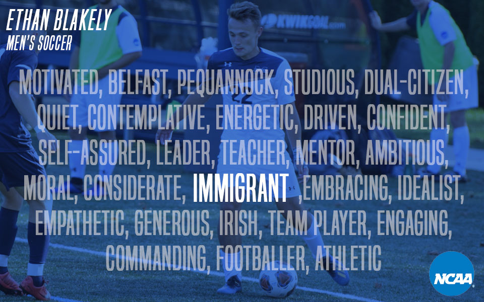 Ethan Blakely '21 from <a href="/MoravianMSoccer/">Moravian University Men's Soccer</a> gives us the words that matter to him for NCAA Diversity and Inclusion Week. #HoundEm #NCAAInclusion