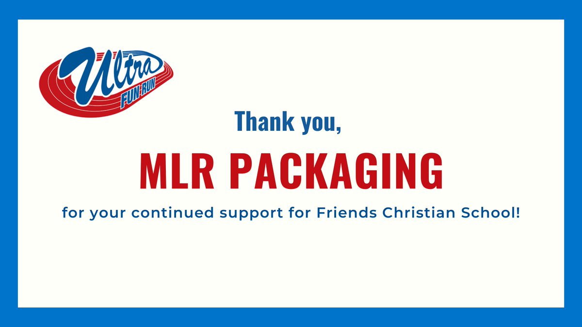 FCSlions's tweet photo. Thank you for your support, @MLRPackagingInc! MLR Packaging is the most dependable full-line packaging and industrial shipping supplies distributor in Southern California. We're thankful for YOU and your team! #JogAThon #UltraFunRun #FCSpartner https://t.co/xyIdC4Fh0T