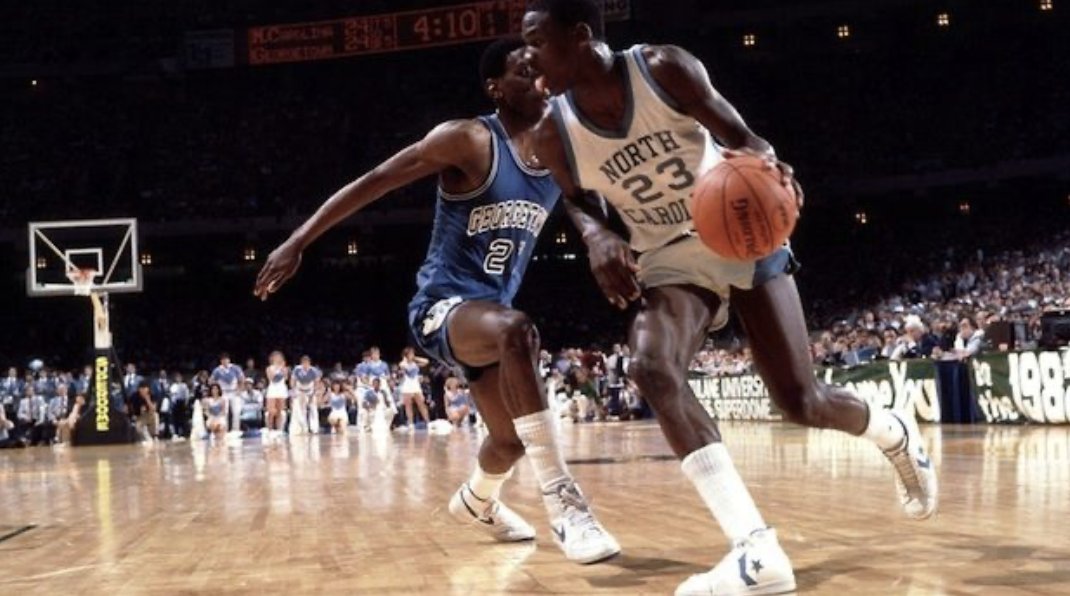1) Following a dominant career at UNC and an Olympic gold medal, Michael Jordan had a decision to make.Which shoe brand would he sign with?Despite wearing Converse in college and during the Olympics, Jordan says "I wanted Adidas."The only problem?Adidas didn't want him.