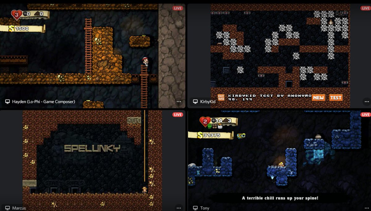 designoriented's tweet photo. We are playing 4x Spelunky in our voice channel, talking about #gamedesign, and working on our Design Challenge of the day #DtotD . Join us in the discord.  https://t.co/f7mA24ttpv https://t.co/wnplQjkWJk