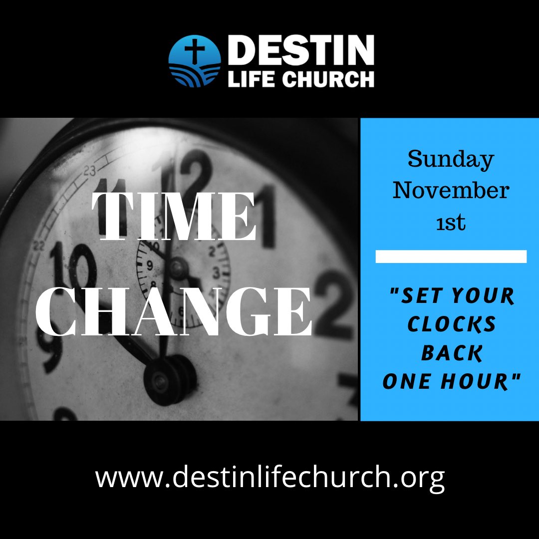 Time Changes this coming weekend.