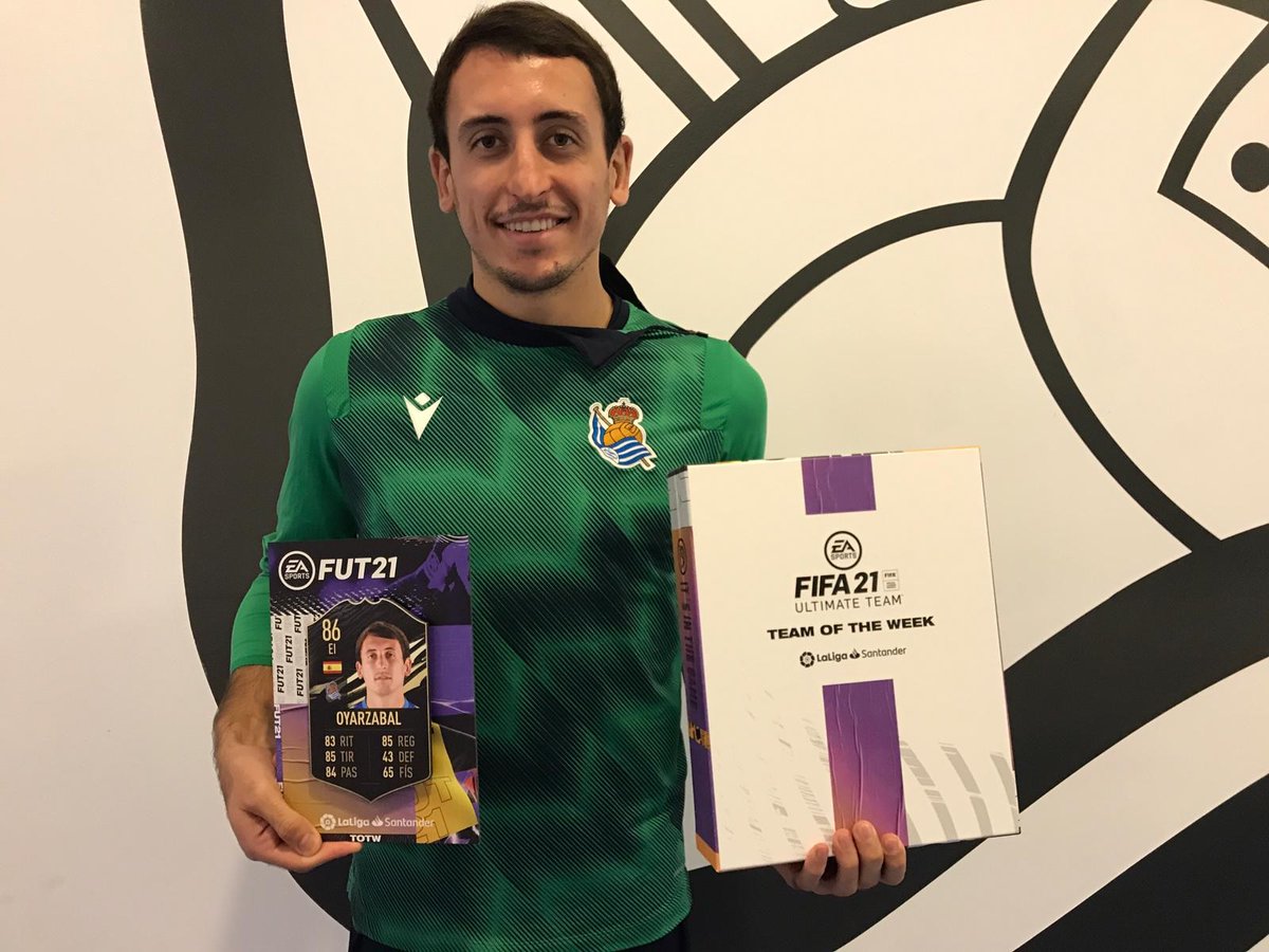 RealSociedadEUS's tweet photo. 💥 ZOZKETA 💥

🎮 @mikel10oyar #TOTW 4 -an sartu dela ospatzeko #FIFA21 jokoa zozketatuko dugu txio honi RT egiten diozuen guztien artean!

#AurreraReala https://t.co/miY1L9Hr1J