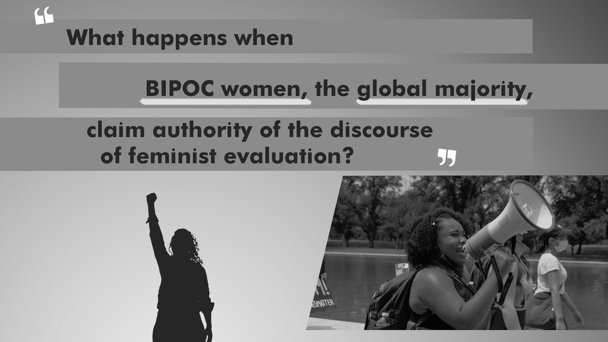 AEA Session must-see: "Shaking up the Evaluation Patriarchy" with <a href="/ablackwomanphd/">Monique</a>, <a href="/shan0133/">Vidhya Shanker/ விதஂயா சஙஂகரஂ, PhD (she/her/hers)</a>, Keiko Kuji Shikatani, <a href="/alyannlopez/">Albertina Lopez</a>, <a href="/IndigenousEval/">Indigenous Evaluation</a>, @work_with_libby, Kathleen Doll, Veronica Smith on Thursday, Oct. 28th at 2:30pmET #feministeval, #eval20 bit.ly/3kzRtSo