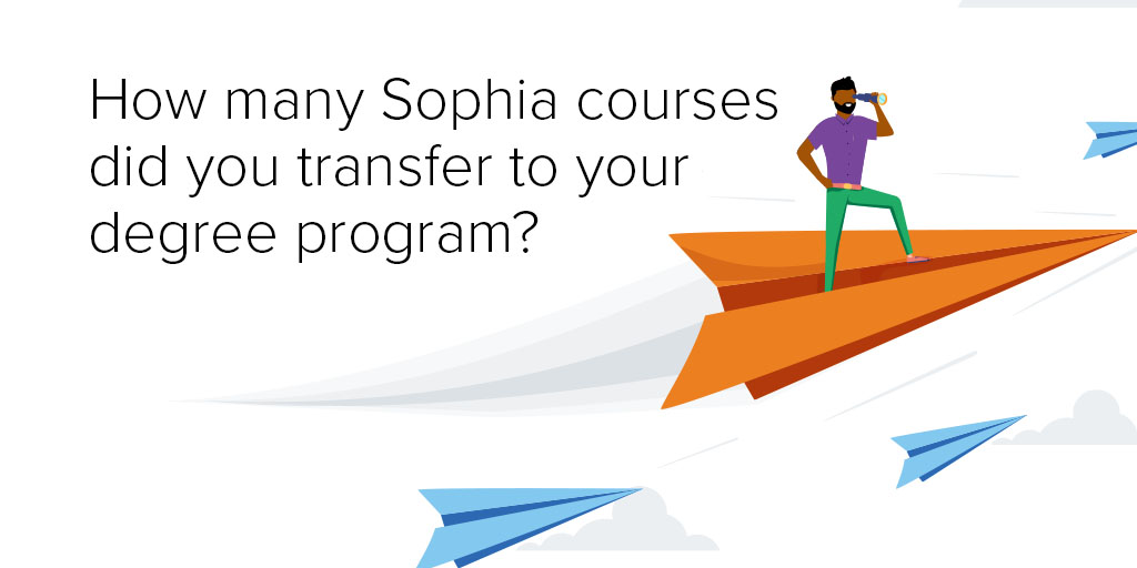 Sophia offers a way to lower the cost of earning your bachelor’s degree. You can transfer the Sophia courses you complete for college credit.