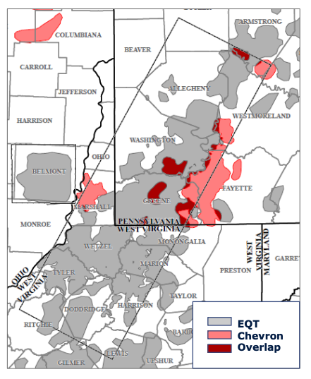 EmilyPatsy's tweet image. Breaking #oil and #gas news: $EQT to acquire Chevron’s #Appalachia assets for $735 million funded partially by proposed equity offering. More: bit.ly/2HyrFIm $CVX #Marcellus #shale