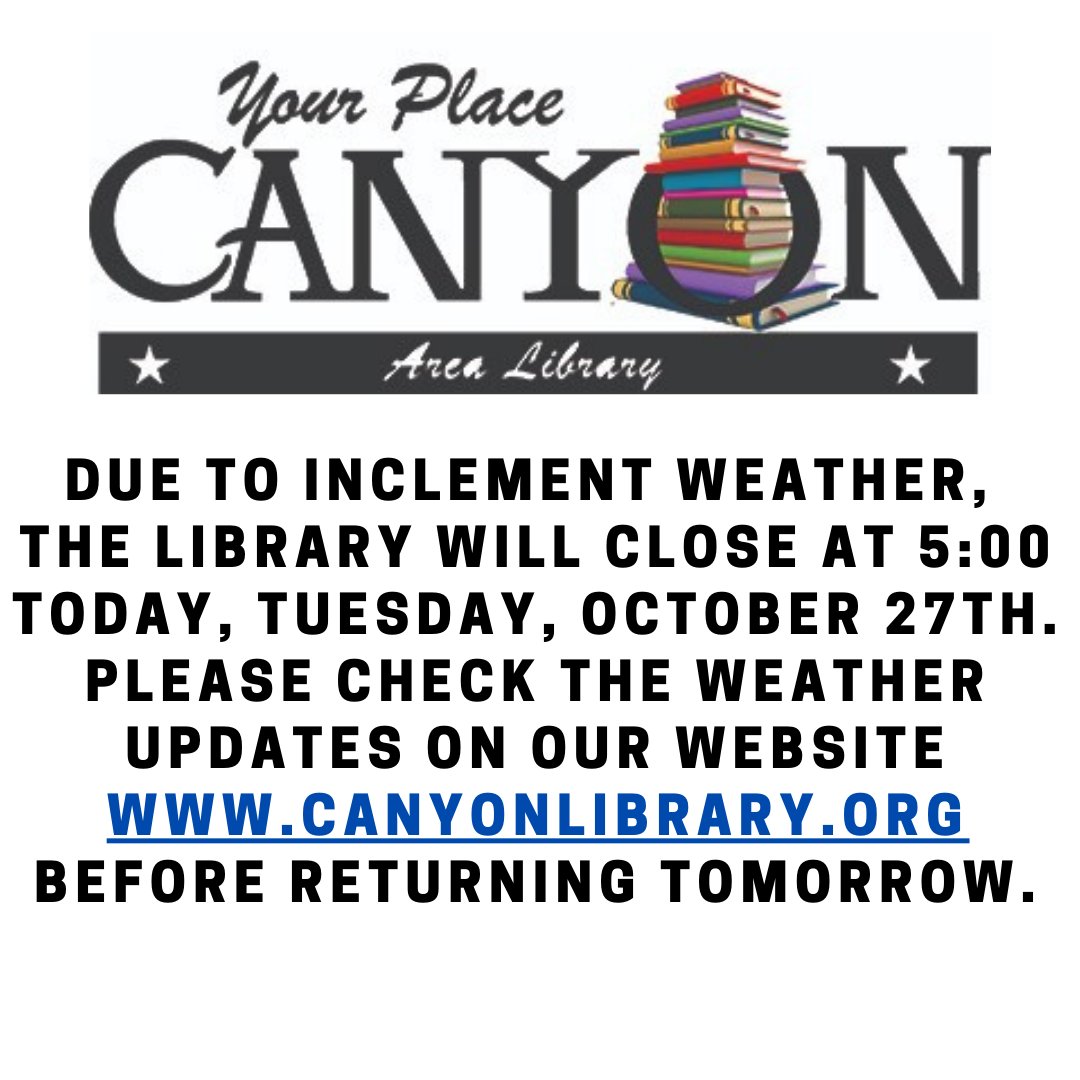 CanyonAreaLib's tweet photo. https://t.co/GacvYBFZly