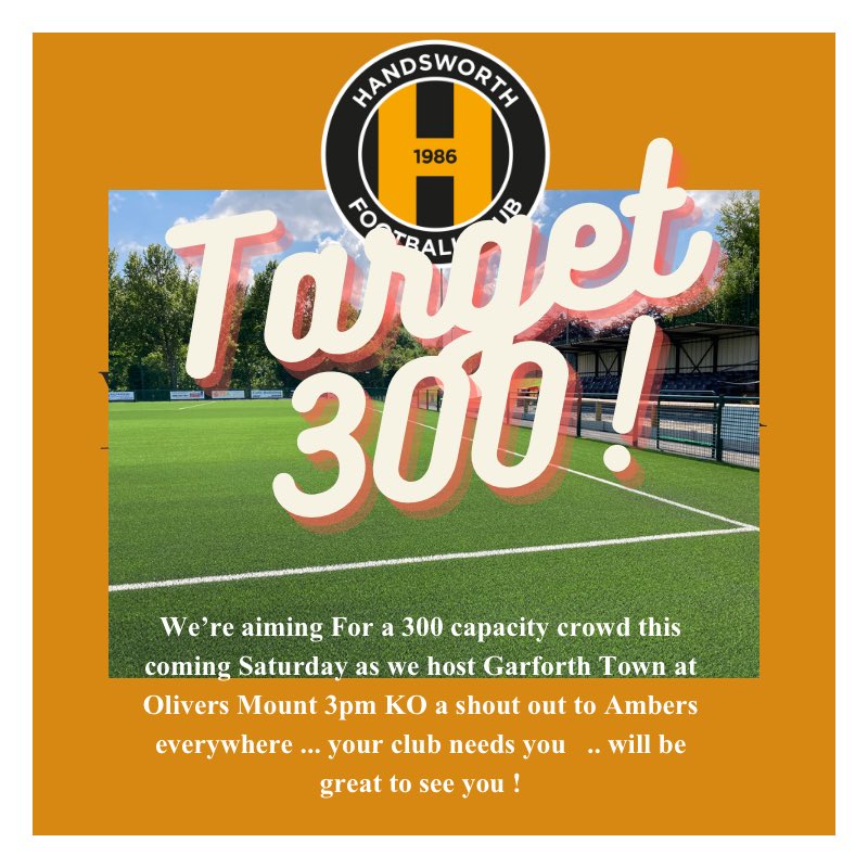 Handsworth_FC's tweet photo. #target300 

Whose joining us on Saturday???

🙋🏼‍♂️🙋‍♀️🙋 https://t.co/QybjydrUqc