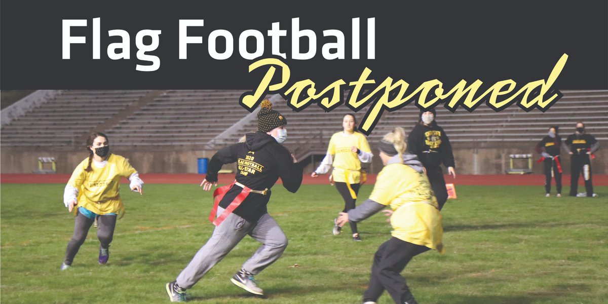 WSUSportProgram's tweet image. Flag Football games have been postponed until next week. Schedule changes have been made to IMLeagues. Good Luck to all teams

#ShocksPlay
@WSU_CampusRec