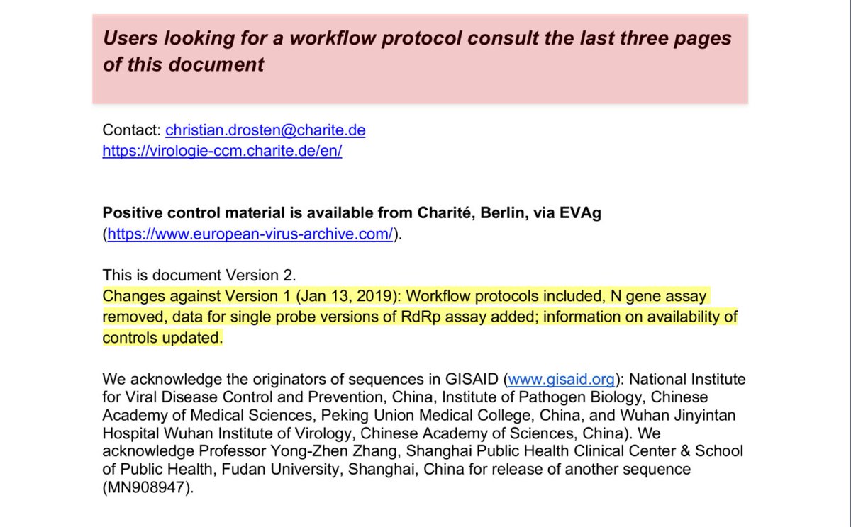17/124 "Anomaly I":Drosten's  #PCR-protocol in regards to  #SARSCoV2 was submitted to the  @who on 13th January-10 days prior to the official rls @ Pubmed & Eurosurveillance.  https://bit.ly/3jrysjN  /  https://archive.is/zmg2M  /  https://bit.ly/3ktGaLr  /  https://bit.ly/31Iowwm 