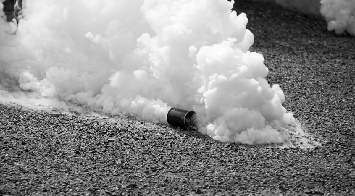 IDing Expected ThreatsThere are many threats you can expect to face at a protest. I'll go over how to protect/treat later. Here are a few of the most common:1) Tear gas canisters-Large cylinders-Usually ignited and thrown/shot into a crowd-Emit cloud of white gas