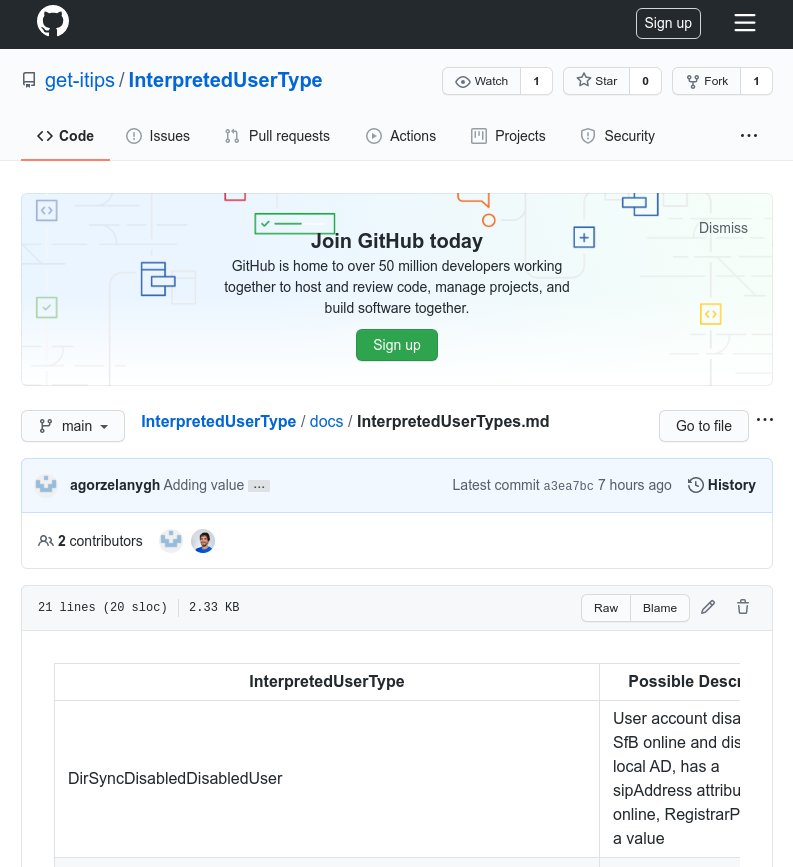 AndresGorzelany's tweet photo. Decided to maintain, in a collaborative way, the different InterpretedUserType(s), so, created a public repository here https://t.co/DMvUr4zWfO then, the blog post https://t.co/obk3RGWkRs @dariomws and I created will be synced with these contributions (also w/ credits) https://t.co/3trFK8m2BJ
