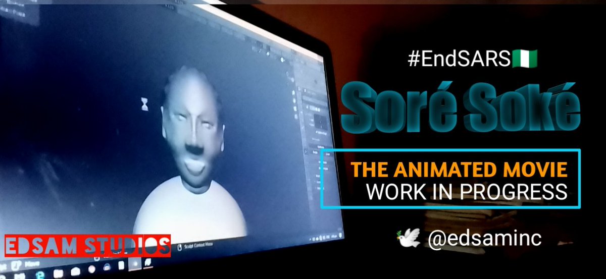 hihemax's tweet photo. #EndBadGovernmentinNIGERIA Animated movie for the SORE SOKE #EndsSARS  is in progress, if you're an animator, modeling artist, 2d artist, or a writter DM me let's get the work done #ItIsNotFinished #desmond #LekkiMassacre #edsam we need to spread the message any means possible. https://t.co/22kQhFIFmJ