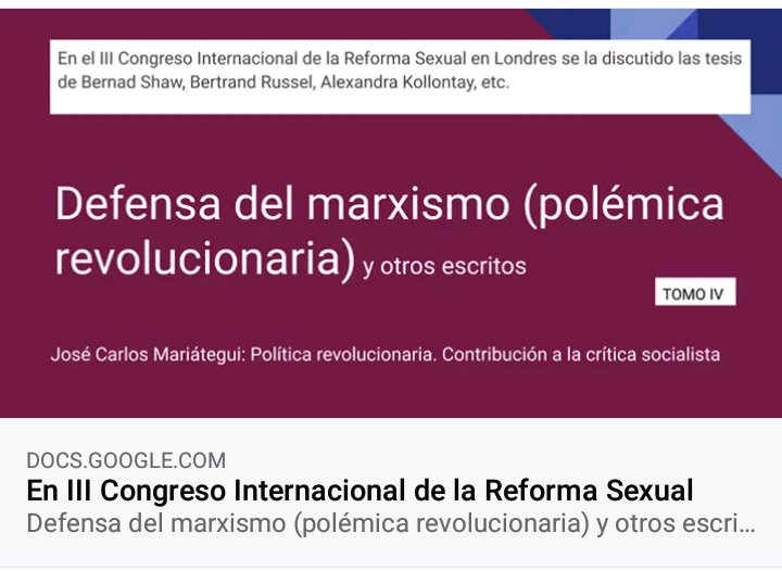 UsocialistaP's tweet photo. [La cuestión sexual] Enlace: https://t.co/s5606D2gOU
En el III Congreso Internacional de la Reforma Sexual.
Página 171 de Defensa del marxismo de la colección Política Revolucionaria. Contribución a la crítica socialista. https://t.co/XZscN34pt9