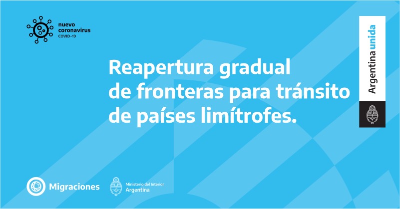 Migraciones_AR's tweet photo. Este viernes iniciamos la apertura gradual de fronteras para el ingreso por turismo de nativos y extranjeros radicados en países limítrofes.

+ info: https://t.co/eX0vGyIoZb https://t.co/HPndSS6TCa