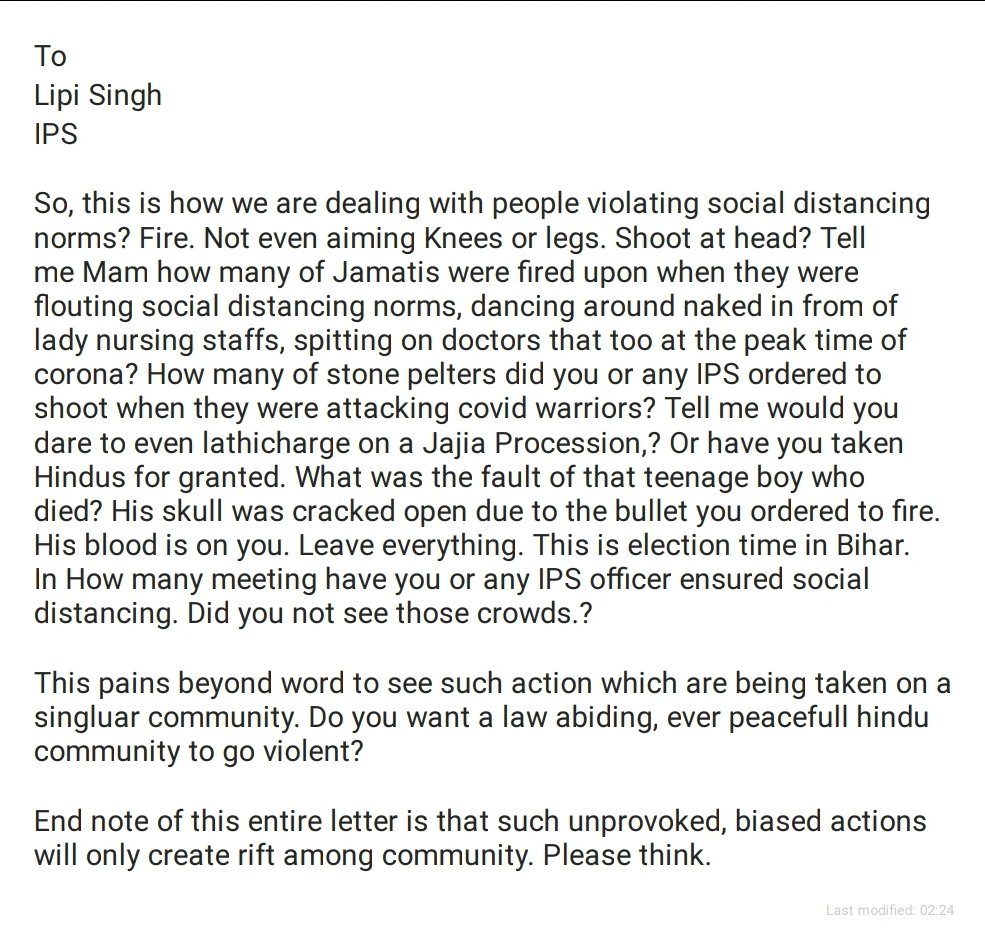 NandlalChandr11's tweet photo. My open letter. 
#Munger #मुंगेर_नरसंहार #mungerpolice #MUNGERMASSACRE #Mungerincident 

@ajeetbharti @UnSubtleDesi @OpIndia_com https://t.co/jSxU5ZUmG7