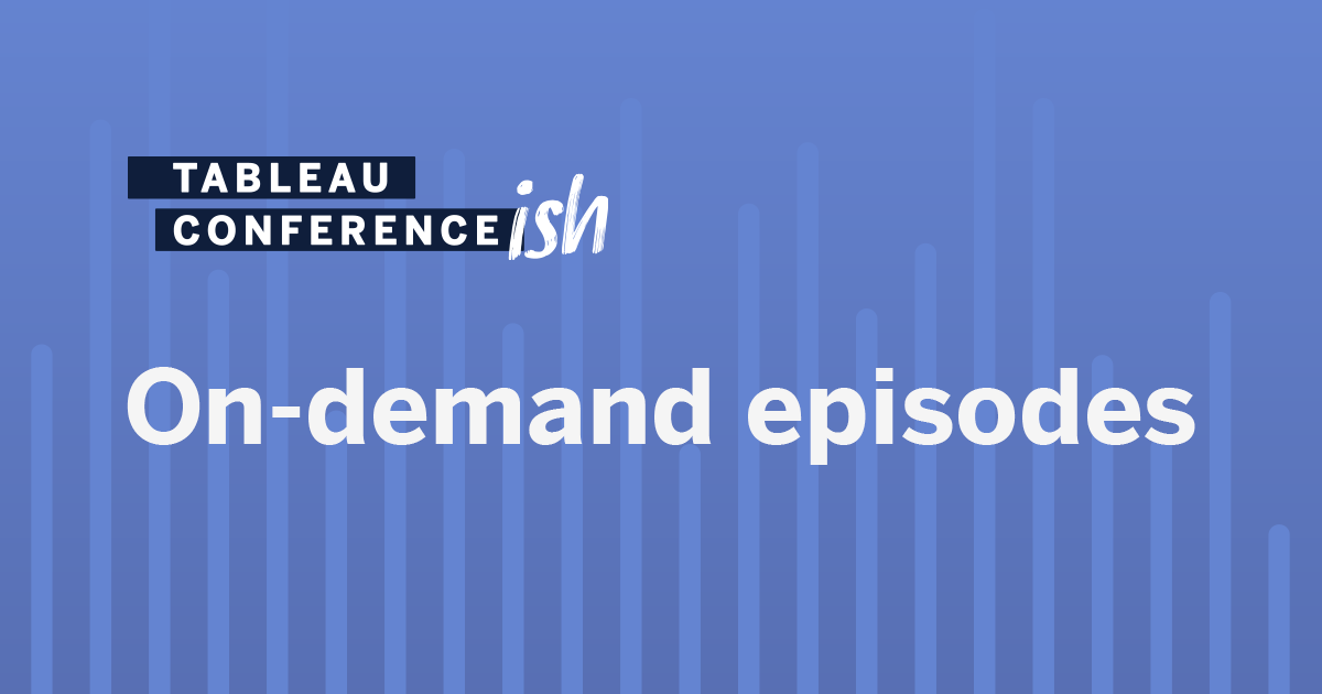 ICYMI: There are hundreds of on-demand recordings from Tableau Conference-ish available now! Catch up on what you missed or re-watch your favorite episodes here: https://t.co/h531wIC2S8 #data20 https://t.co/CAklMRJG0I