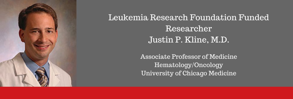 LeukemiaRF's tweet photo. Congratulations to Justin Kline, M.D. for earning the Leif B. Sorensen, M.D., Ph.D. Faculty Research Award at @UChicagoMed. More here: https://t.co/oGNgwkZCSV
#ConquerBloodCancers #togetheritispossible https://t.co/Rr82PPjFuI