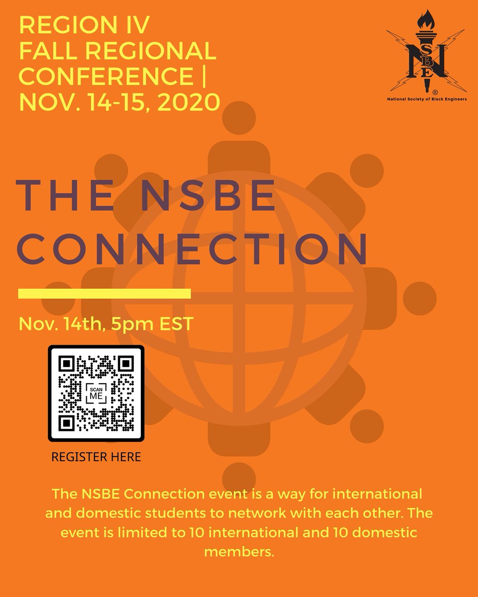 R4NSBE's tweet image. Are you ready to get connected with members from all over? Join us at FRC for our workshop The NSBE Connection! Be sure to RSVP for this workshop! Scan the QR code or register through this link: r4nsbe.contactin.bio

#R4XR5 #R4FRC2020 #R5FRC2020 #R4NSBE #R5NSBE