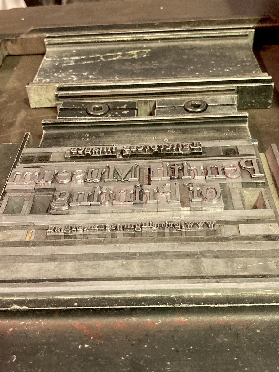 OfPenrith's tweet photo. Locked in well, ready for print, come and see next weekend in the Museum.
#museum #letterpress #fonts #sydneyweekend #Penrith https://t.co/3AAwwGDtrK