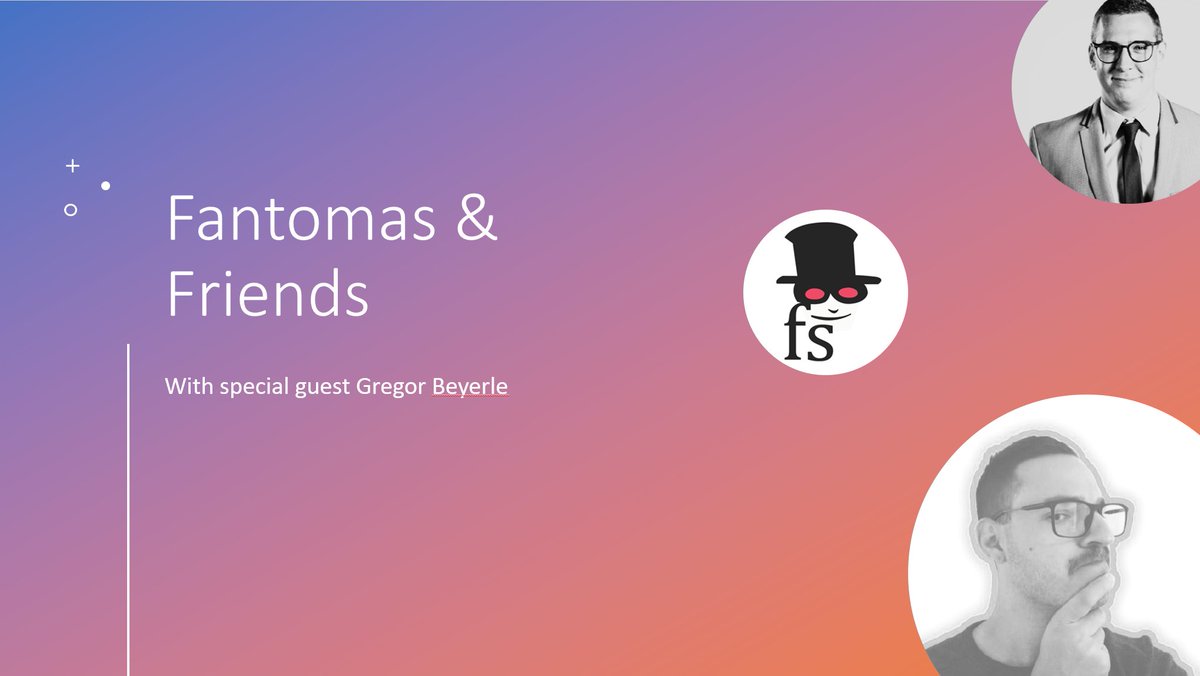 verdonckflorian's tweet photo. Introducing "Fantomas &amp; Friends", an online talk show where a special guest and myself will pair program on a Fantomas issue.
Our first guest: @GBeyerle this Thursday, October 28th at 20:00 UTC +1.
See https://t.co/Q2j0Yj5j1F for more details. #fsharp #roadtoadoption https://t.co/ox2YaMMFuk
