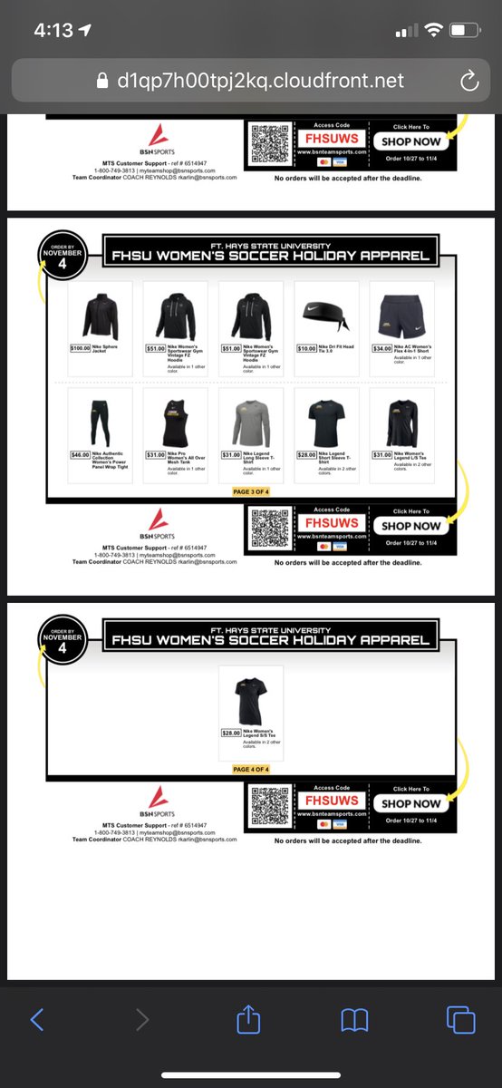 Our Nike team store is open just in time for the holiday season! Lots of styles and colors to choose from. 

FHSUSoccer logo and Tiger Head options for each item. 

One week only: bsnteamsports.com/shop/FHSUWS