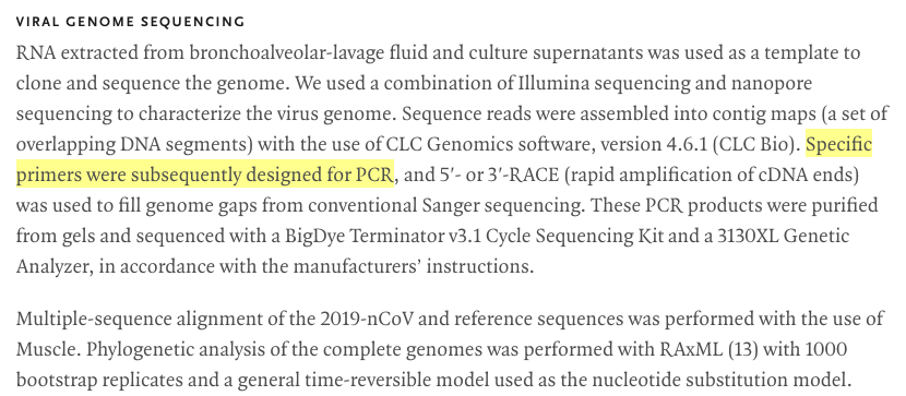 68/124 The publication further states: "Specific primers were subsequently designed for PCR, ...".