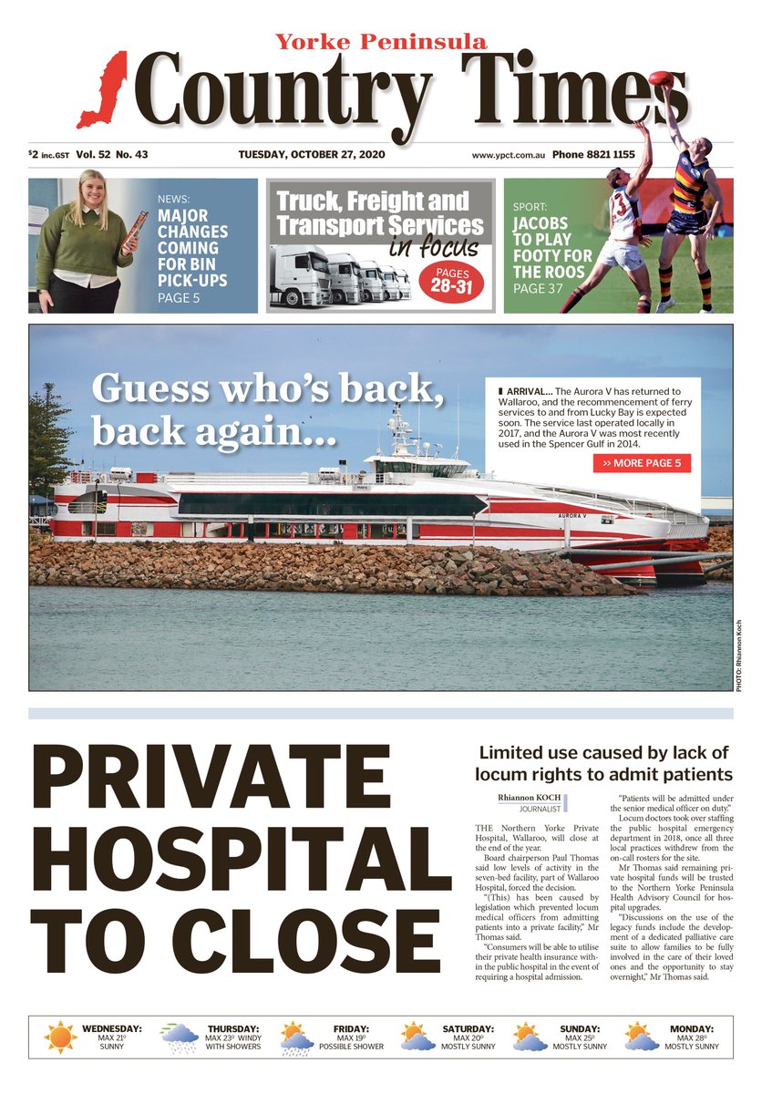 This week's paper has hit the shelves!
Grab a copy online at ypct.partica.online/yorke.../ypct2…