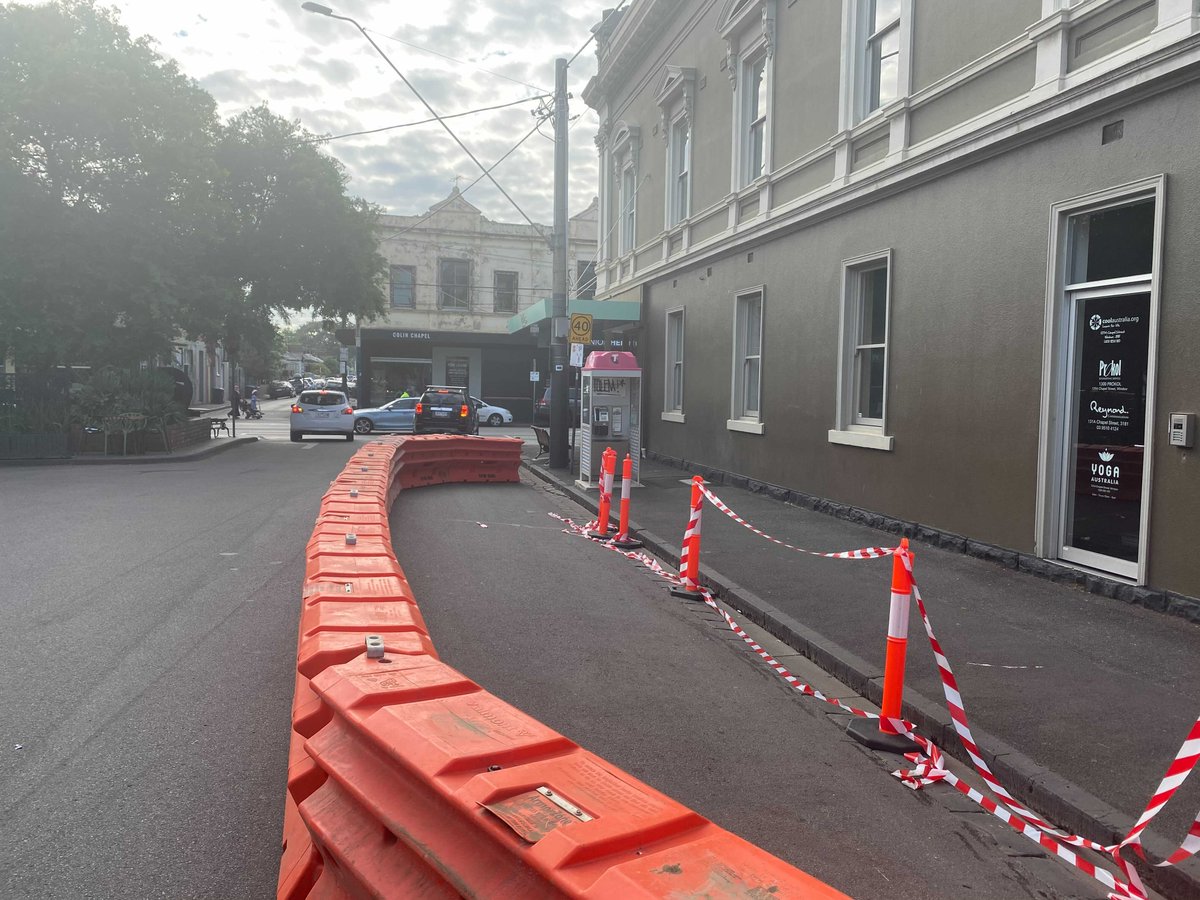 Our first roadside dining structures going in this morning at Chacho's and Betty's Burgers &amp; Concrete Co. in Windsor in <a href="/chapelprecinct/">Chapel Street Precinct Melbourne</a>. Coverings and topper furnishings to come later today, and lots more to roll out across Stonnington.
