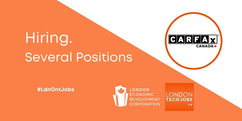 LdnTechJobs's tweet photo. #JobOpportunities @CARFAXca, they are #hiring for a #MarketingIntern-Research & Insights, #AgileProgramManager, & #Statistician, Predictive Analytics. Learn more about these positions at the #Ldn #techjobs portal and apply: https://t.co/Qz4JbW34vM #ldnontjobs #techjobs https://t.co/zH3LYV5I44