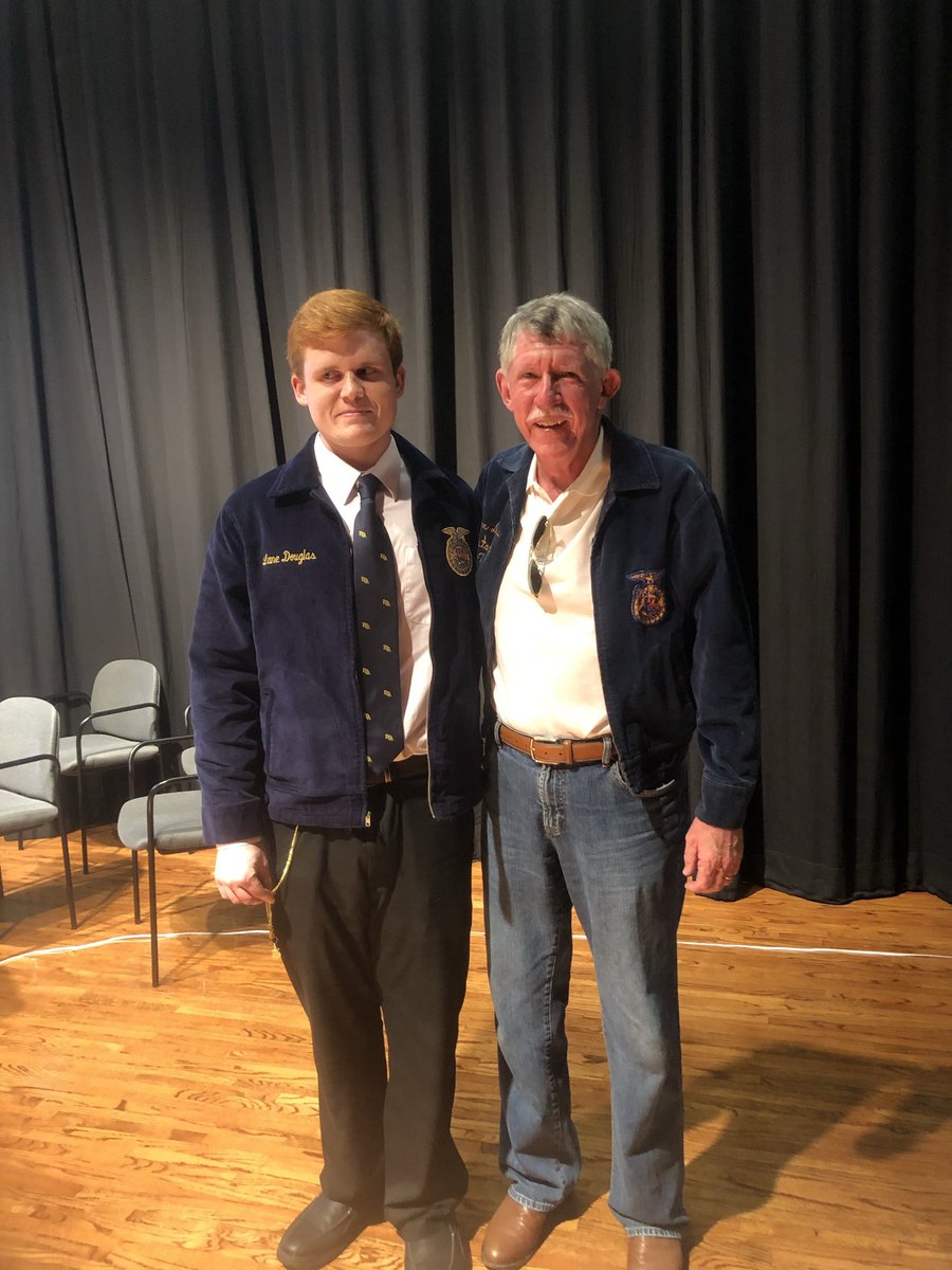 Congrats to my grandson Lane Douglas, NATIONAL WINNER in the FFA Proficiency Award in Ag Mechanics Repair and Maintenance Placement. So proud of your hard work!!!! I can still get in my jacket.