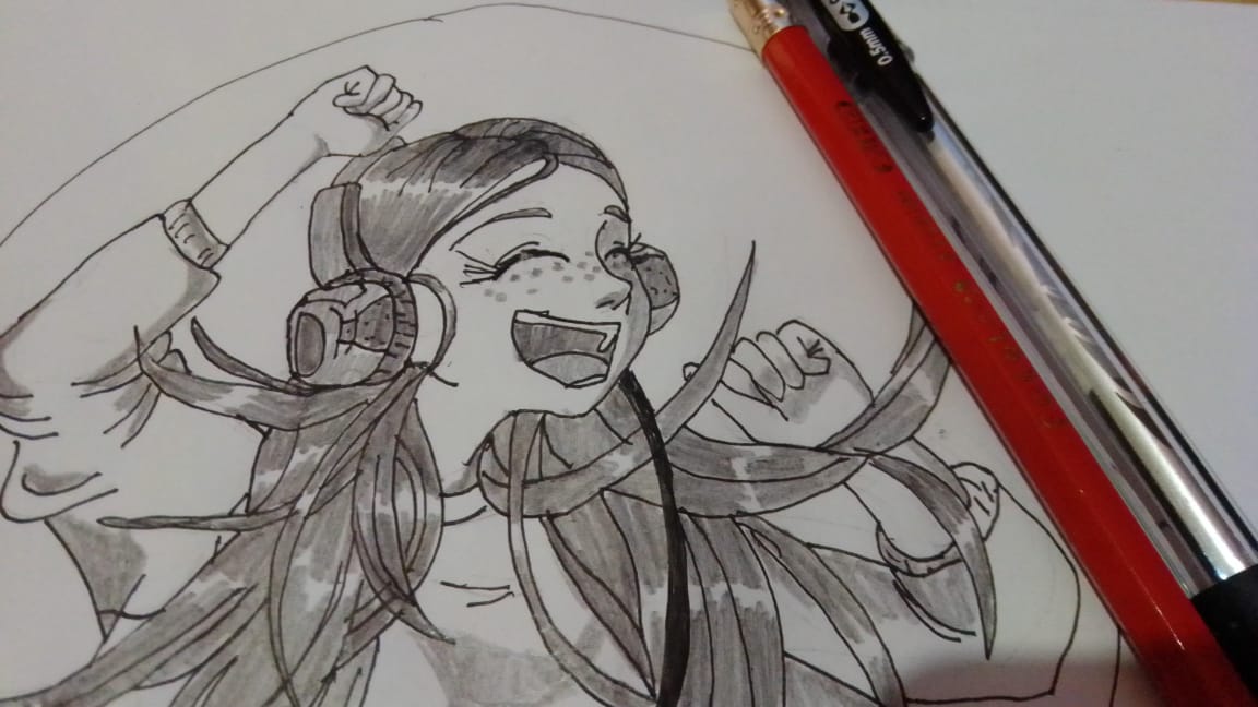 ECadelez's tweet photo. Día 27: Music, del reto #inktober2020 la letra de muchas canciones me inspira cuando escribo mis fics ¿y a tí, a que te inspira la música? #inktobermusic #inkart #facela #penstudio https://t.co/aAJkAqmUOP