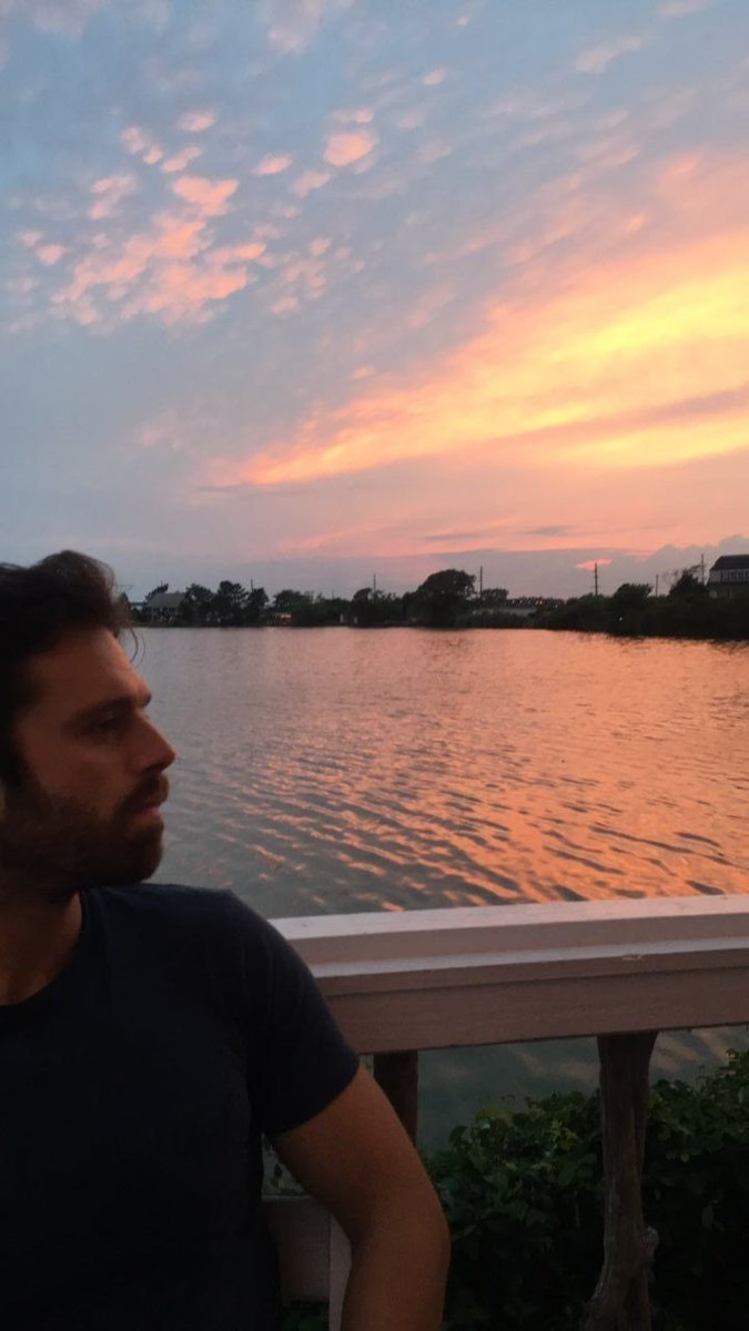 anchorbarnes's tweet photo. he thought the sunset was pretty but I thought he was prettier https://t.co/xWGkvqdhe2