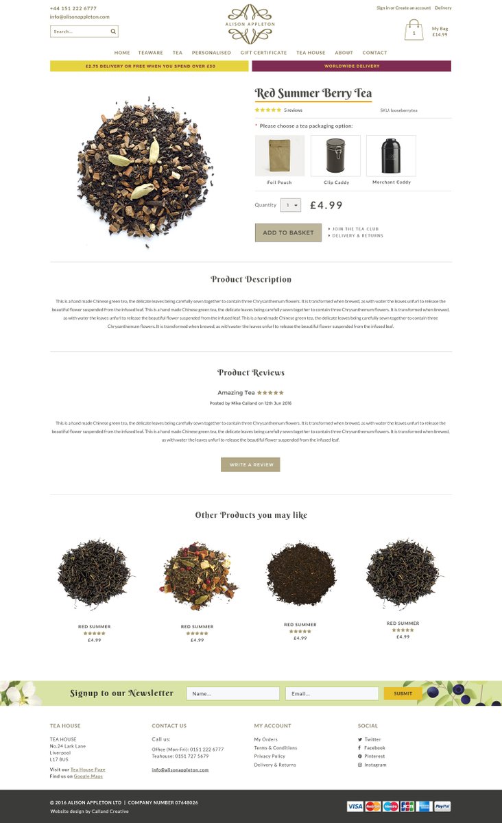 CallandCreative's tweet photo. A great design for Alison Appleton Tea and Tea Ware https://t.co/lj3A495Zgv