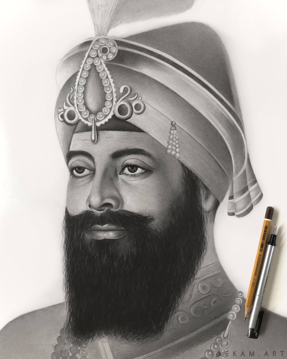 Started with a portrait of Guru Gobind Singh ji. 
In progress

#sikhworld  #artshare #gurugobindsinghji  #sikhart #artistspotlight #arts #sikh #gurugobindsingh #shading