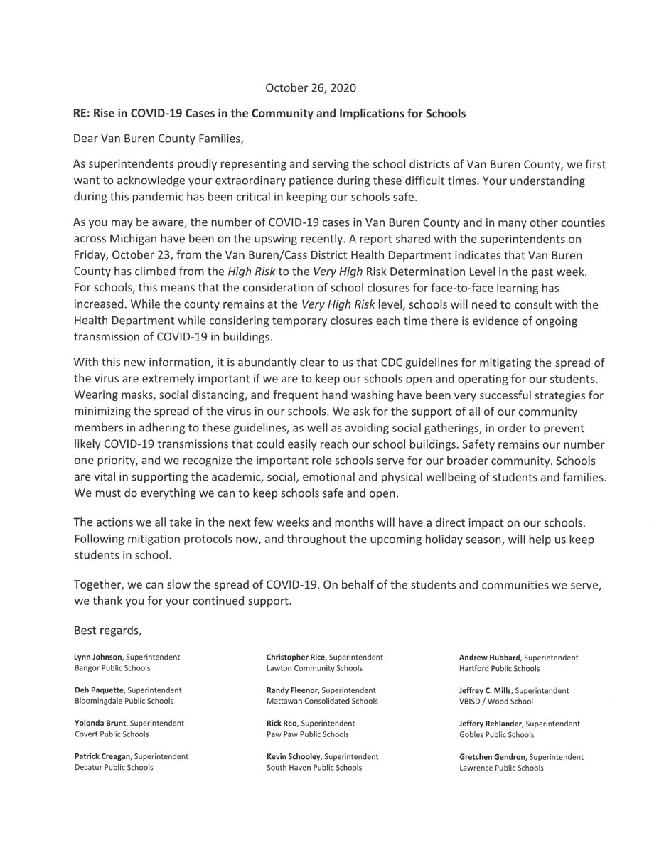 VillofDecatur's tweet image. We encourage all community members to continue to adhere to CDC guidelines for mitigating the spread of COVID-19.  We must all remain vigilant to ensure we minimize the chances of the virus spreading into our school system to help ensure our schools can remain open.