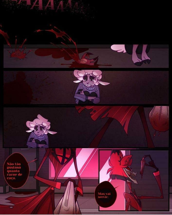 HHotelbr's tweet photo. Comic oficial do Alastor parte 4 [Final]

Essa comic foi traduzida por gabsmatos [No instagram] 
Então todos os créditos vão para ela!

#HazbinHotel #HazbinHotelAlastor #HazbinHotelbr #alastorcomic https://t.co/SdubStZwyf
