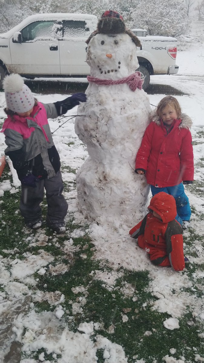 I have mixed emotions about this snowman that we just built.....