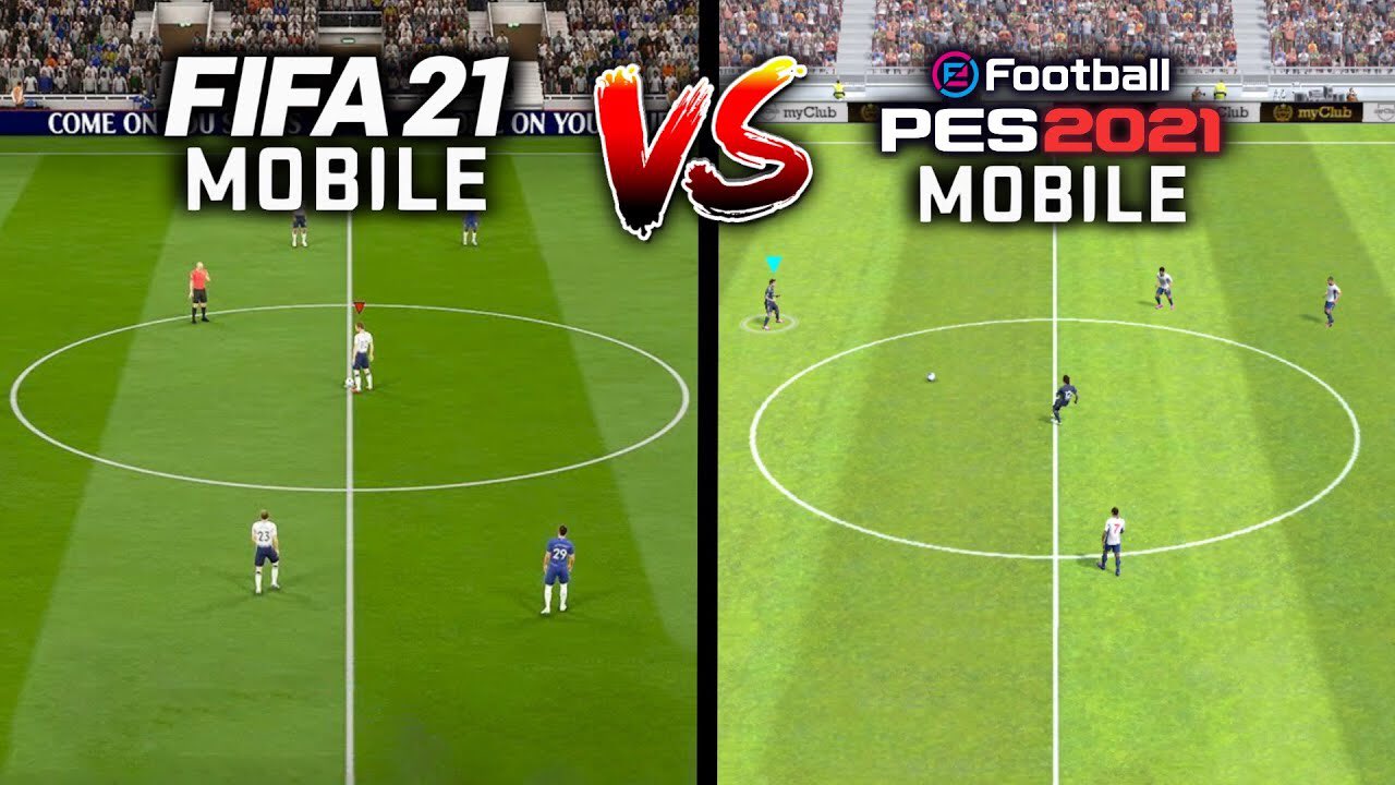 FIFA 21 mobile Vs PES 2021 mobile  Full comparison, Graphics, gameplay and  Other features!🔥 