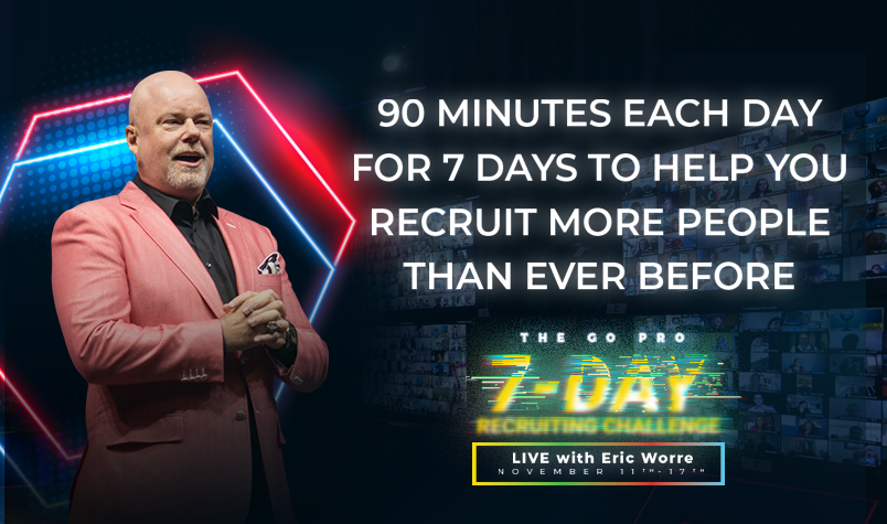 You’re invited to The Go Pro 7-Day Recruiting Challenge: Become a #Recruiting Machine! 

From Nov. 11-17, learn strategies from the #NetworkMarketing experts who are in the trenches &amp; earning 7-figures annually in this FREE Live Event.

Learn more: ow.ly/Ionp50C4nQC