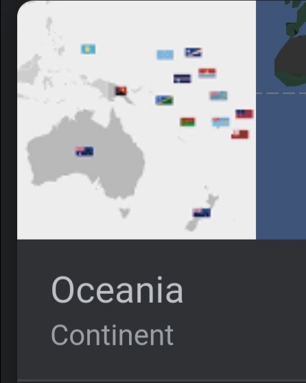 this is oceania, you can see it clearly says its a CONTINENT