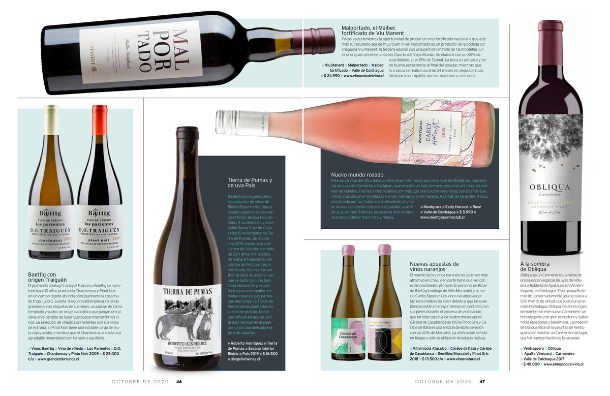 NACIDOS EN PANDEMIA, el artículo para <a href="/MTLaTercera/">MT La Tercera</a> con algunos de los vinos que debutaron durante estas largas cuarentenas y se estrenaron a través de una pantalla de computador. Pase, lea y ojalá pruebe. 🍷😷